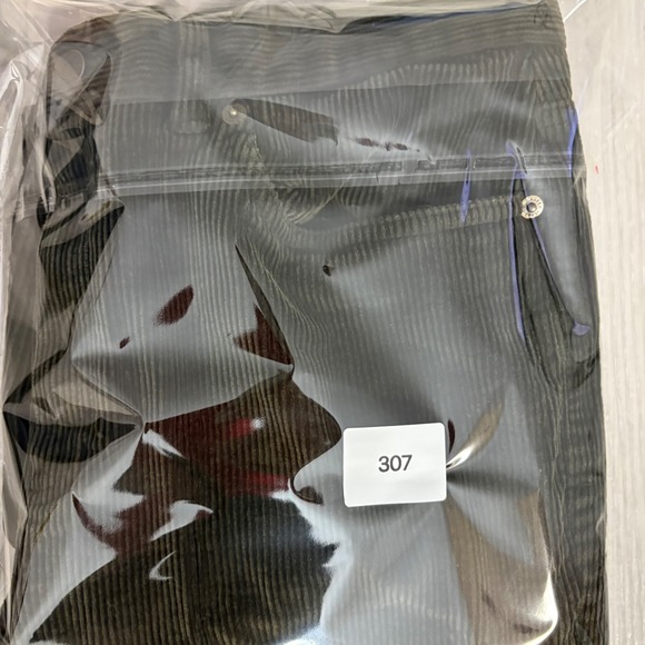 Lauren Ralph Lauren Pant Women Corduroy Olive Green Straight Leg Petite Size 12P - Picture 15 of 15